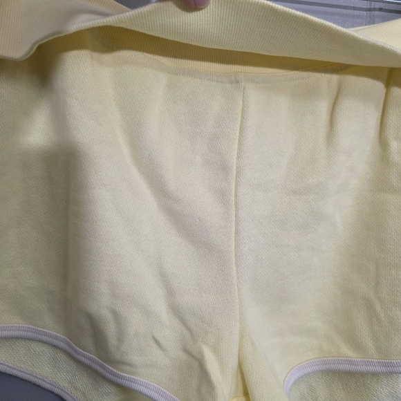 Victoria Secret Pink Mellow Yellow Ivy Terry Fold Y2K Retro Shorts Size L - Picture 5 of 11